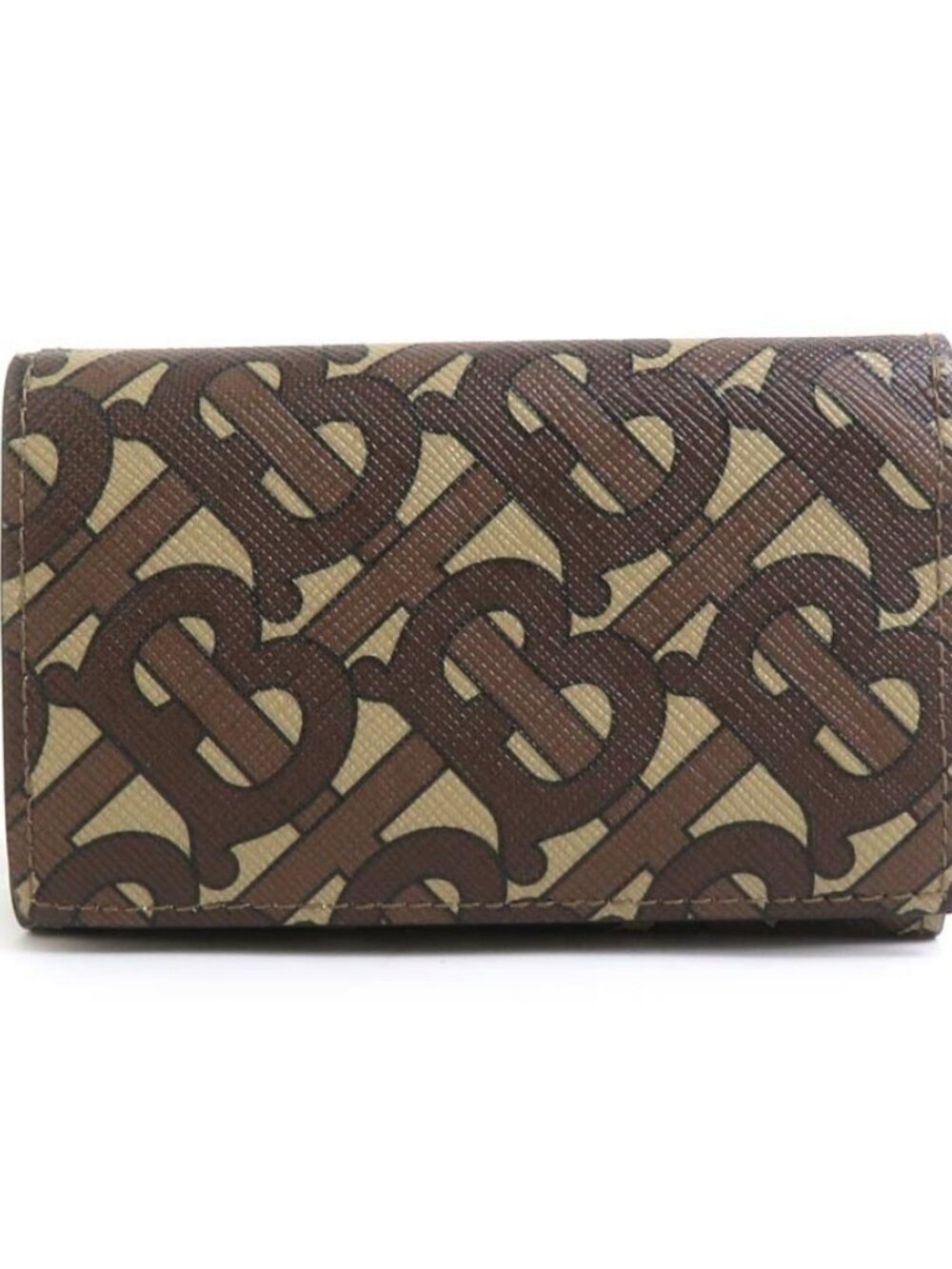 Auth BURBERRY Trifold Wallet Brown PVC